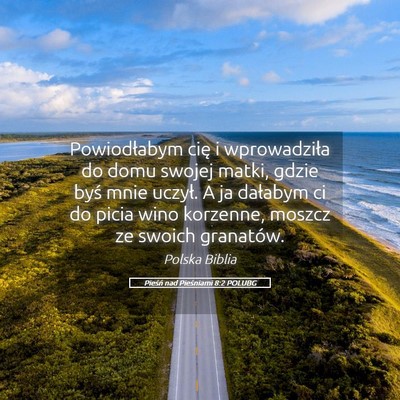 Picture 05 - Pieśń nad Pieśniami 8:2 POLUBG - Powiodłabym cię i wprowadziła do domu swojej - Bible Verse Picture