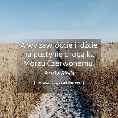 Picture 05 - Powtórzonego 1:40 POLUBG - A wy zawróćcie i idźcie na pustynię drogą ku - Bible Verse Picture