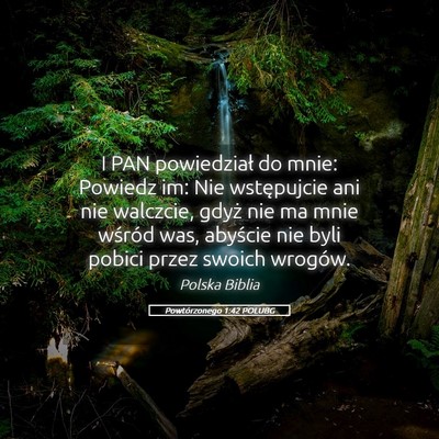 Picture 05 - Powtórzonego 1:42 POLUBG - I PAN powiedział do mnie: Powiedz im: Nie - Bible Verse Picture