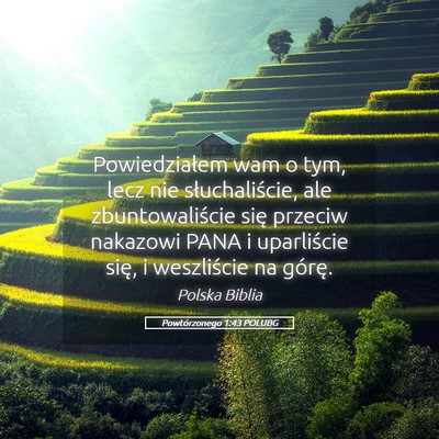Picture 05 - Powtórzonego 1:43 POLUBG - Powiedziałem wam o tym, lecz nie słuchaliście, - Bible Verse Picture