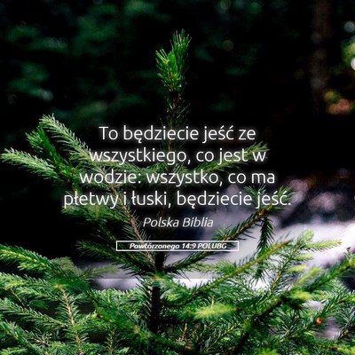 Picture 05 - Powtórzonego 14:9 POLUBG - To będziecie jeść ze wszystkiego, co jest w - Bible Verse Picture
