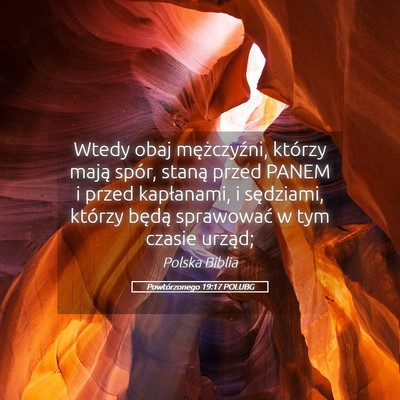 Picture 05 - Powtórzonego 19:17 POLUBG - Wtedy obaj mężczyźni, którzy mają spór, - Bible Verse Picture
