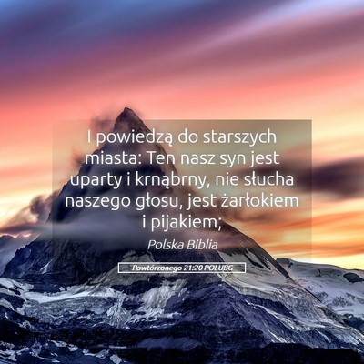 Picture 05 - Powtórzonego 21:20 POLUBG - I powiedzą do starszych miasta: Ten nasz syn - Bible Verse Picture
