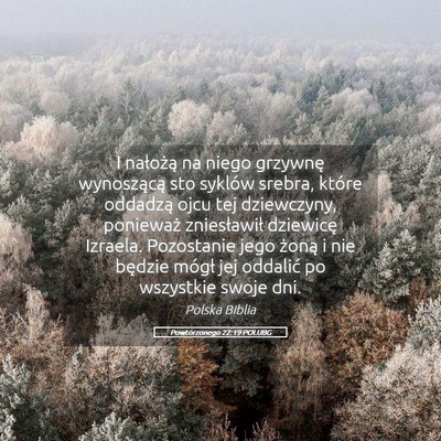 Picture 05 - Powtórzonego 22:19 POLUBG - I nałożą na niego grzywnę wynoszącą sto - Bible Verse Picture