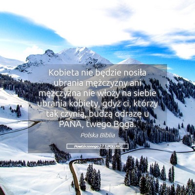 Picture 05 - Powtórzonego 22:5 POLUBG - Kobieta nie będzie nosiła ubrania mężczyzny - Bible Verse Picture