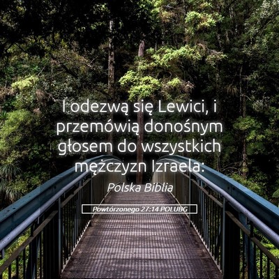 Picture 05 - Powtórzonego 27:14 POLUBG - I odezwą się Lewici, i przemówią donośnym - Bible Verse Picture