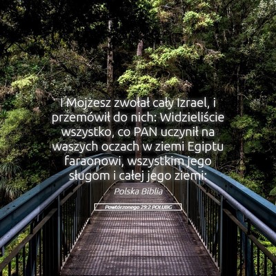 Picture 05 - Powtórzonego 29:2 POLUBG - I Mojżesz zwołał cały Izrael, i przemówił - Bible Verse Picture