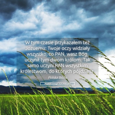 Picture 05 - Powtórzonego 3:21 POLUBG - W tym czasie przykazałem też Jozuemu: Twoje - Bible Verse Picture