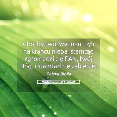 Picture 05 - Powtórzonego 30:4 POLUBG - Choćby twoi wygnani byli na krańcu nieba, - Bible Verse Picture