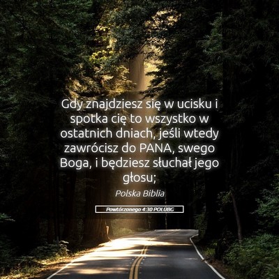 Picture 05 - Powtórzonego 4:30 POLUBG - Gdy znajdziesz się w ucisku i spotka cię to - Bible Verse Picture