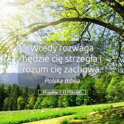 Picture 05 - Przysłów 2:11 POLUBG - Wtedy rozwaga będzie cię strzegła i rozum cię - Bible Verse Picture