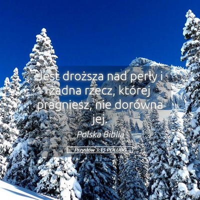 Picture 05 - Przysłów 3:15 POLUBG - Jest droższa nad perły i żadna rzecz, której - Bible Verse Picture