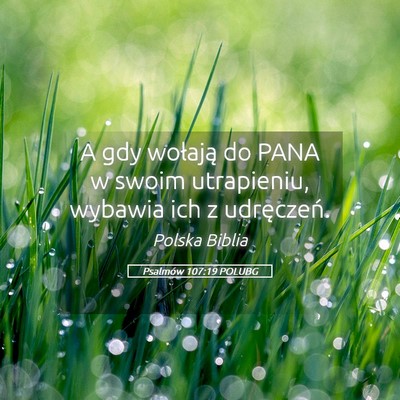Picture 05 - Psalmów 107:19 POLUBG - A gdy wołają do PANA w swoim utrapieniu, - Bible Verse Picture