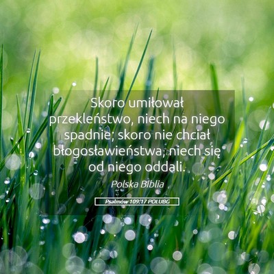Picture 05 - Psalmów 109:17 POLUBG - Skoro umiłował przekleństwo, niech na niego - Bible Verse Picture