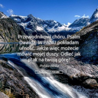 Picture 05 - Psalmów 11:1 POLUBG - Przewodnikowi chóru. Psalm Dawida. W PANU - Bible Verse Picture