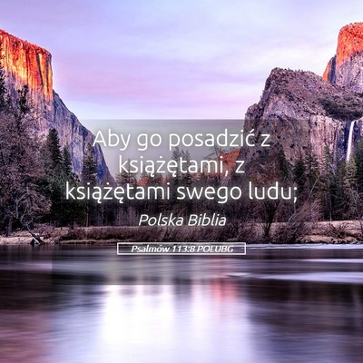 Picture 05 - Psalmów 113:8 POLUBG - Aby go posadzić z książętami, z książętami - Bible Verse Picture
