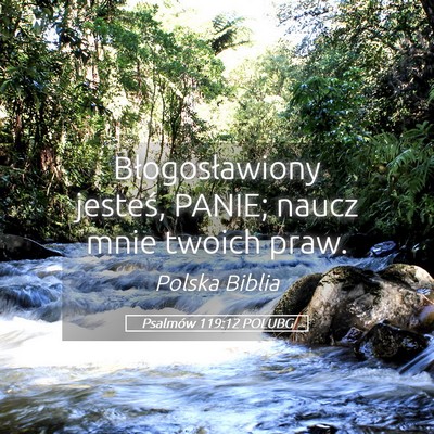 Picture 05 - Psalmów 119:12 POLUBG - Błogosławiony jesteś, PANIE; naucz mnie twoich - Bible Verse Picture