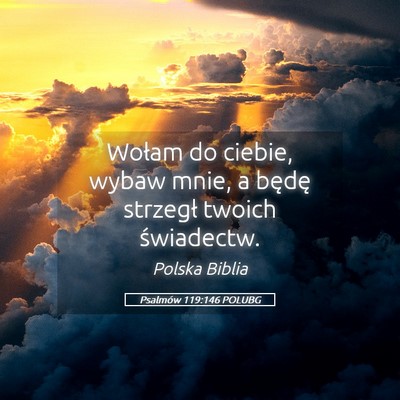 Picture 05 - Psalmów 119:146 POLUBG - Wołam do ciebie, wybaw mnie, a będę strzegł - Bible Verse Picture
