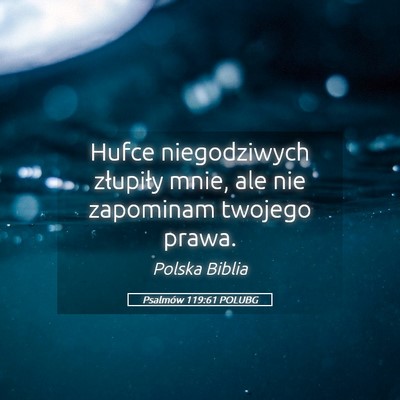 Picture 05 - Psalmów 119:61 POLUBG - Hufce niegodziwych złupiły mnie, ale nie - Bible Verse Picture