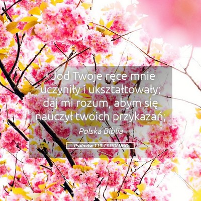 Picture 05 - Psalmów 119:73 POLUBG - י Jod Twoje ręce mnie uczyniły i - Bible Verse Picture