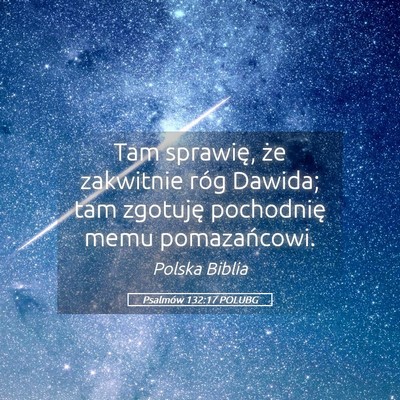 Picture 05 - Psalmów 132:17 POLUBG - Tam sprawię, że zakwitnie róg Dawida; tam - Bible Verse Picture