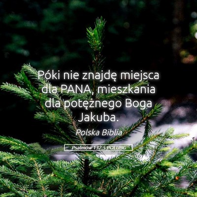 Picture 05 - Psalmów 132:5 POLUBG - Póki nie znajdę miejsca dla PANA, mieszkania - Bible Verse Picture