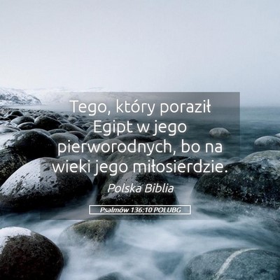 Picture 05 - Psalmów 136:10 POLUBG - Tego, który poraził Egipt w jego pierworodnych, - Bible Verse Picture