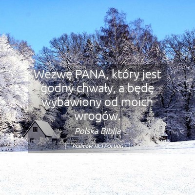 Picture 05 - Psalmów 18:3 POLUBG - Wezwę PANA, który jest godny chwały, a będę - Bible Verse Picture