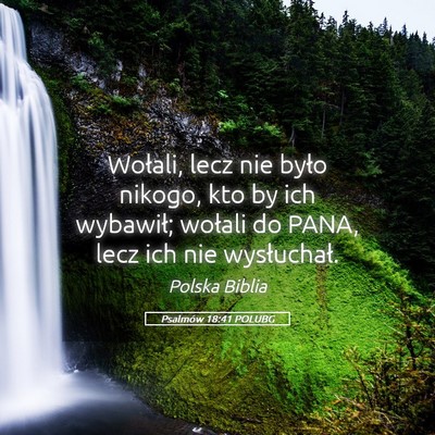 Picture 05 - Psalmów 18:41 POLUBG - Wołali, lecz nie było nikogo, kto by ich - Bible Verse Picture