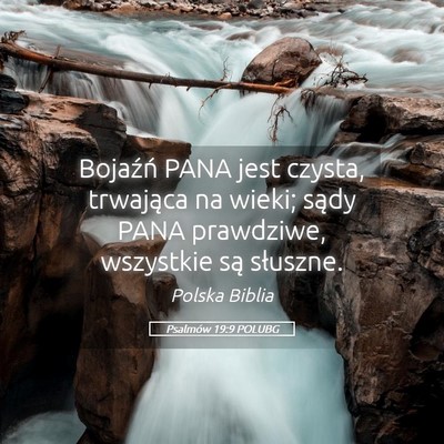 Picture 05 - Psalmów 19:9 POLUBG - Bojaźń PANA jest czysta, trwająca na wieki; - Bible Verse Picture