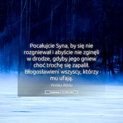 Picture 05 - Psalmów 2:12 POLUBG - Pocałujcie Syna, by się nie rozgniewał i - Bible Verse Picture