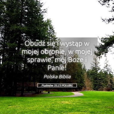 Picture 05 - Psalmów 35:23 POLUBG - Obudź się i wystąp w mojej obronie, w mojej - Bible Verse Picture
