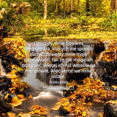Picture 05 - Psalmów 40:12 POLUBG - Otoczyły mnie bowiem nieszczęścia, których - Bible Verse Picture