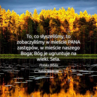 Picture 05 - Psalmów 48:8 POLUBG - To, co słyszeliśmy, to zobaczyliśmy w mieście - Bible Verse Picture
