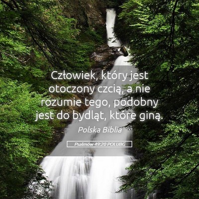 Picture 05 - Psalmów 49:20 POLUBG - Człowiek, który jest otoczony czcią, a nie - Bible Verse Picture