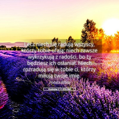 Picture 05 - Psalmów 5:11 POLUBG - Lecz niech się radują wszyscy, którzy tobie - Bible Verse Picture