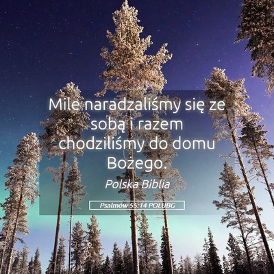Picture 05 - Psalmów 55:14 POLUBG - Mile naradzaliśmy się ze sobą i razem - Bible Verse Picture