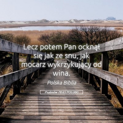 Picture 05 - Psalmów 78:65 POLUBG - Lecz potem Pan ocknął się jak ze snu, jak - Bible Verse Picture