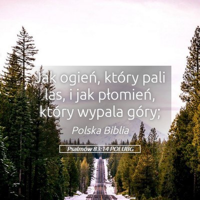 Picture 05 - Psalmów 83:14 POLUBG - Jak ogień, który pali las, i jak płomień, - Bible Verse Picture