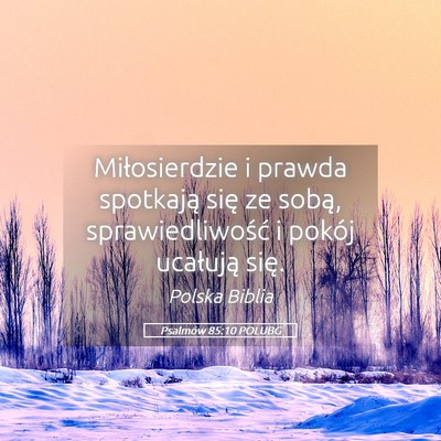 Picture 05 - Psalmów 85:10 POLUBG - Miłosierdzie i prawda spotkają się ze sobą, - Bible Verse Picture