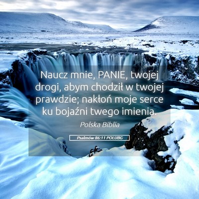 Picture 05 - Psalmów 86:11 POLUBG - Naucz mnie, PANIE, twojej drogi, abym chodził w - Bible Verse Picture