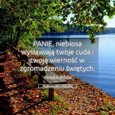 Picture 05 - Psalmów 89:5 POLUBG - PANIE, niebiosa wysławiają twoje cuda i twoją - Bible Verse Picture