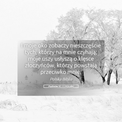 Picture 05 - Psalmów 92:11 POLUBG - I moje oko zobaczy nieszczęście tych, którzy - Bible Verse Picture