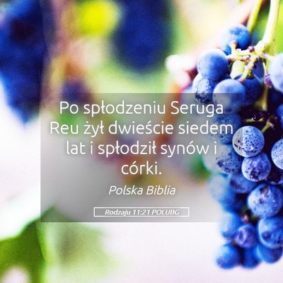 Picture 05 - Rodzaju 11:21 POLUBG - Po spłodzeniu Seruga Reu żył dwieście siedem - Bible Verse Picture