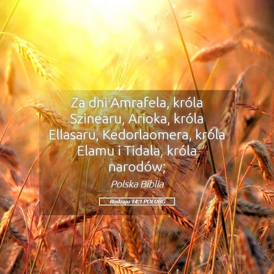 Picture 05 - Rodzaju 14:1 POLUBG - Za dni Amrafela, króla Szinearu, Arioka, króla - Bible Verse Picture