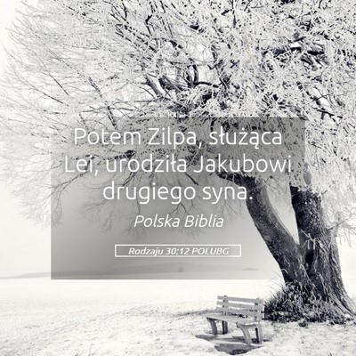 Picture 05 - Rodzaju 30:12 POLUBG - Potem Zilpa, służąca Lei, urodziła Jakubowi - Bible Verse Picture