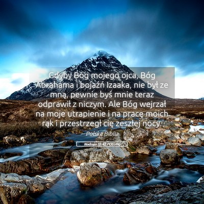 Picture 05 - Rodzaju 31:42 POLUBG - Gdyby Bóg mojego ojca, Bóg Abrahama i bojaźń - Bible Verse Picture