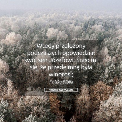 Picture 05 - Rodzaju 40:9 POLUBG - Wtedy przełożony podczaszych opowiedział swój - Bible Verse Picture