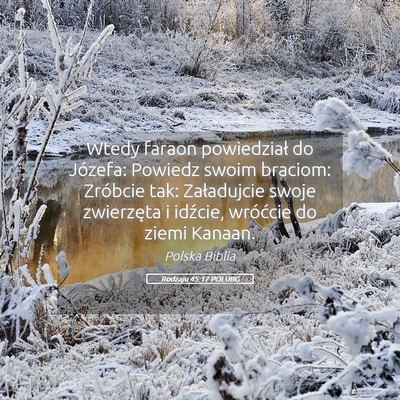 Picture 05 - Rodzaju 45:17 POLUBG - Wtedy faraon powiedział do Józefa: Powiedz - Bible Verse Picture