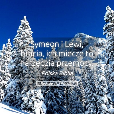 Picture 05 - Rodzaju 49:5 POLUBG - Symeon i Lewi, bracia, ich miecze to narzędzia - Bible Verse Picture